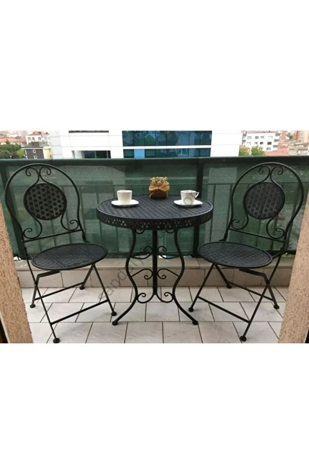 FERFORJE SET 2+1  MASA VE SANDALYE - BALKON MASASI - BALKON SANDALYESİ -BAHÇE MASASI